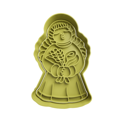 Angel with Wheat Cookie Cutter STL