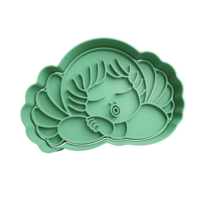 Sleeping Angel Cookie Cutter STL