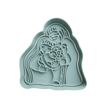 Mary, Joseph and Baby Jesus Cookie Cutter STL