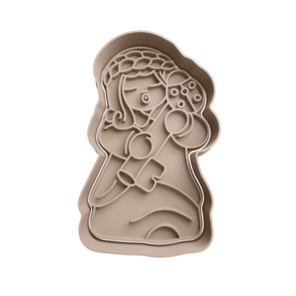 Girl with Key Cookie Cutter STL