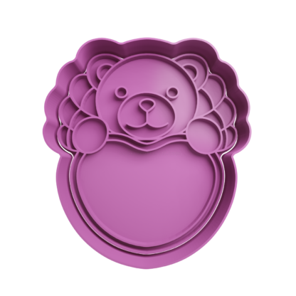 Teddy Bear with Heart Cookie Cutter STL 002