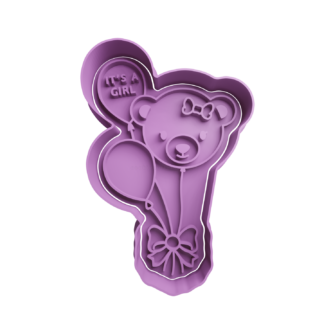 Bear Foil Balloons – Its a Girl Cookie Cutter STL