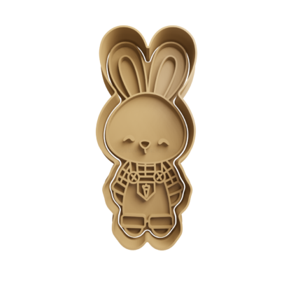 Bunny Farmer Cookie Cutter STL