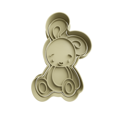 Bunny Sitting Cookie Cutter STL