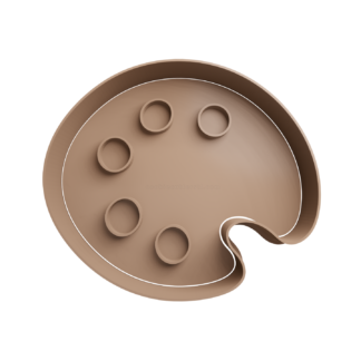 Paint Palette Cookie Cutter STL 5
