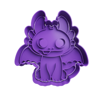Toothless Cookie Cutter STL 6