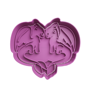 Toothless and Light Fury Cookie Cutter STL