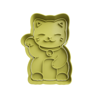 Beckoning Cat Maneki-neko Cookie Cutter STL 12