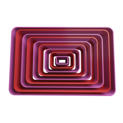Set Rectangles Rounded Corners Cookie Cutter STL
