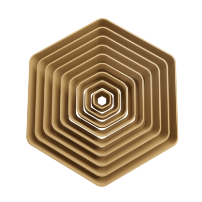 Set Hexagons Rounded Corners Cookie Cutter STL