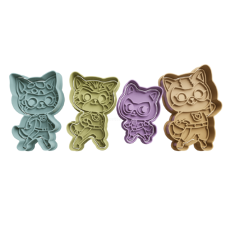 Set Superkitties Cookie Cutter STL