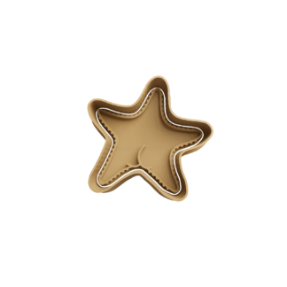 Thicc Starfish with Big Butt Mini Cookie Cutter STL 2