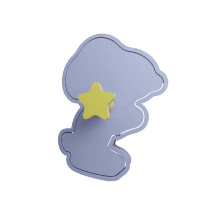 Snoopy with Heart Cookie Cutter STL