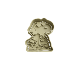 Snoopy and Woodstock with Sunglasses 5cm Mini Cookie Cutter STL