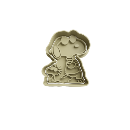 Snoopy and Woodstock with Sunglasses 5cm Mini Cookie Cutter STL