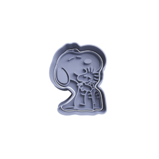 Snoopy Hugging Woodstock 5cm Mini Cookie Cutter STL