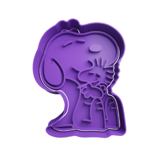 Snoopy Hugging Woodstock Cookie Cutter STL