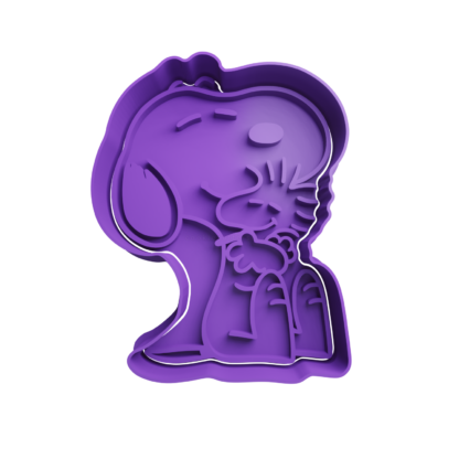 Snoopy Hugging Woodstock Cookie Cutter STL
