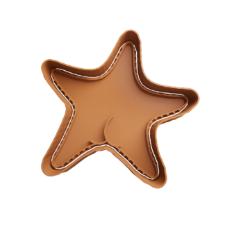 Thicc Starfish with Big Butt Cookie Cutter STL 2