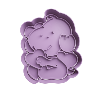Baby Snoopy with Hearts Cookie Cutter STL
