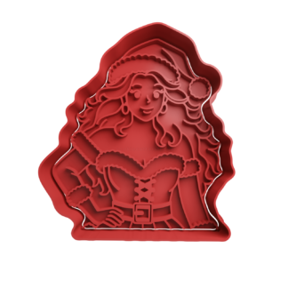 Mariah Carey with Santa Hat Cookie Cutter STL Mariah Carey with Santa Hat Cookie Cutter STL