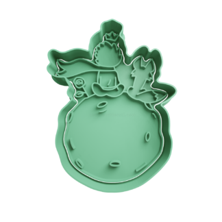 The Little Prince on his Planet Cookie Cutter STL The Little Prince on his Planet Cookie Cutter STL