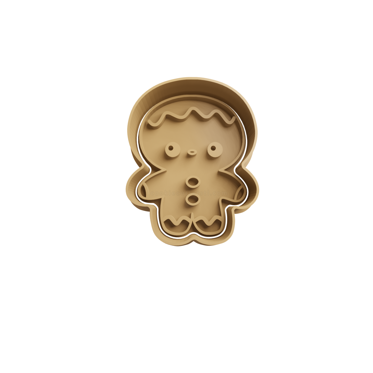 Gingerbread Man Cookie Cutter STL 03 Gingerbread Man Cookie Cutter STL 03