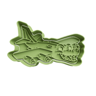 Bombardino Crocodilo Meme Cookie Cutter STL 3