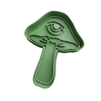 Mushroom With Holistic Eye Cookie Cutter STL