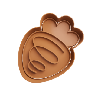 Cute Carrot Cookie Cutter STL